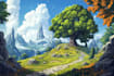 do fantasy landscape illustrations