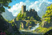 digitally paint fantasy landscape