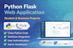 develop a professional python flask web application with database