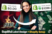 do supliful label design, supplement label product upload,shopify supliful store