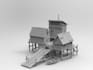 make 3d printable scenery, wood cabin, 3d sci fi terrain, tabletop rpg,3d print