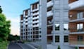 refine 3d building complex, sustainable apartment,high rise elevation,skp render