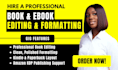 edit, proofread and format your book for amazon KDP book publishing