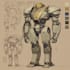 design an mecha robot character sheet design
