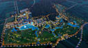 do master plan, 3d golf club field, aerial view render