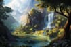 a fantasy landscape design illustrations