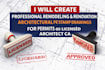 create remodeling and renovation pe stamp drawing as licensed architect ca