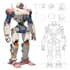 create an mecha robot character sheet design