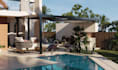 remodel residential building,luxury apartment, elevation design, backyard render