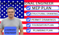 prepare mep plans and structural drawings with permit ready accuracy