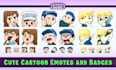 create custom cartoon twitch emotes sub badges sticker