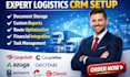 setup logistics CRM cargosoft cargowise azuga geotab samsara wialon chevin autos