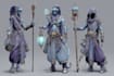 a design sci fi character illustration or sci fi character
