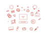 draw doodle illustrations for website, ui, and icons