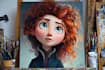 portrait in disney cartoon illustration