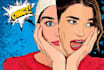 draw pop art in retro comic style
