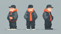draw flat vector character design