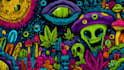 create amazing psychedelic , trippy , weed , alien design