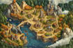 draw fantasy map illustration