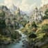 do fantasy background and landscape