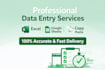 data entry services in microsoft excel and google sheets