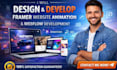 design and develop framer website, framer website animation, webflow developer