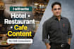 write hotel restaurant and cafe content