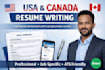 write a USA and canada job focus that gets interviews