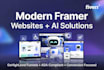 design framer website, gohighlevel funnel, ai chatbot, ada