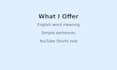 write simple and easy english content for kids