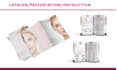create a design for a catalog, presentation, instruction