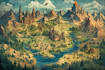 do fantasy city map for dnd map illustration world