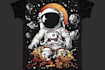 create high quality outer space astronaut illustration