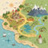 map design 3d isometric cartography city map fantasy map