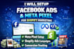 setup facebook ads and pixel setup meta ads advertising for shopify marketing