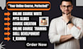 online course content, e course ppt, workbook, coursework, syllabus lesson plan