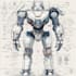 design an mecha robot character sheet design
