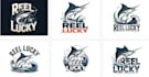create professional fishing logo and stationery