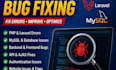fix PHP laravel bugs and errors on your website