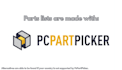 create a custom gaming PC parts list optimized to your needs