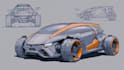 sketch a car or vehicle design concept using digital drawing