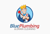 design modern construction, servicing, plumbing logo