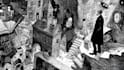 create a black and white pen and ink illustration