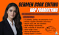 do german book proofreading line editing ghostwriting manuscript copy edit novel