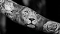 create a black and white tattoo design