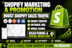 do shopify marketing, boost shopify sales and website traffic