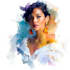 do a digital watercolor portrait