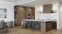 design functional kitchen, bathroom layout with 3d rendering