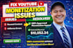 fix youtube monetization issues reused content and  adsense problems