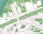 build 3d urban space development, site plan aerial view render, map illustration
